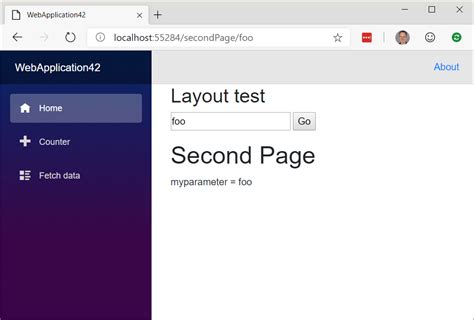 A magnifying glass. . Blazor navigate to page with object parameter